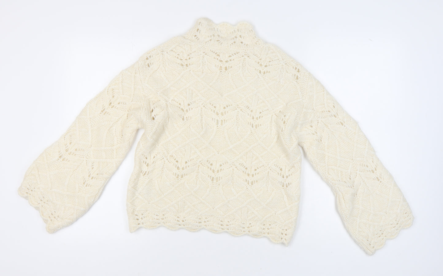 Marks and Spencer Women's Ivory Knit Pullover Jumper, Size S