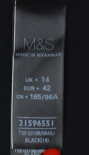 Marks and Spencer Women's Black Blazer UK 14