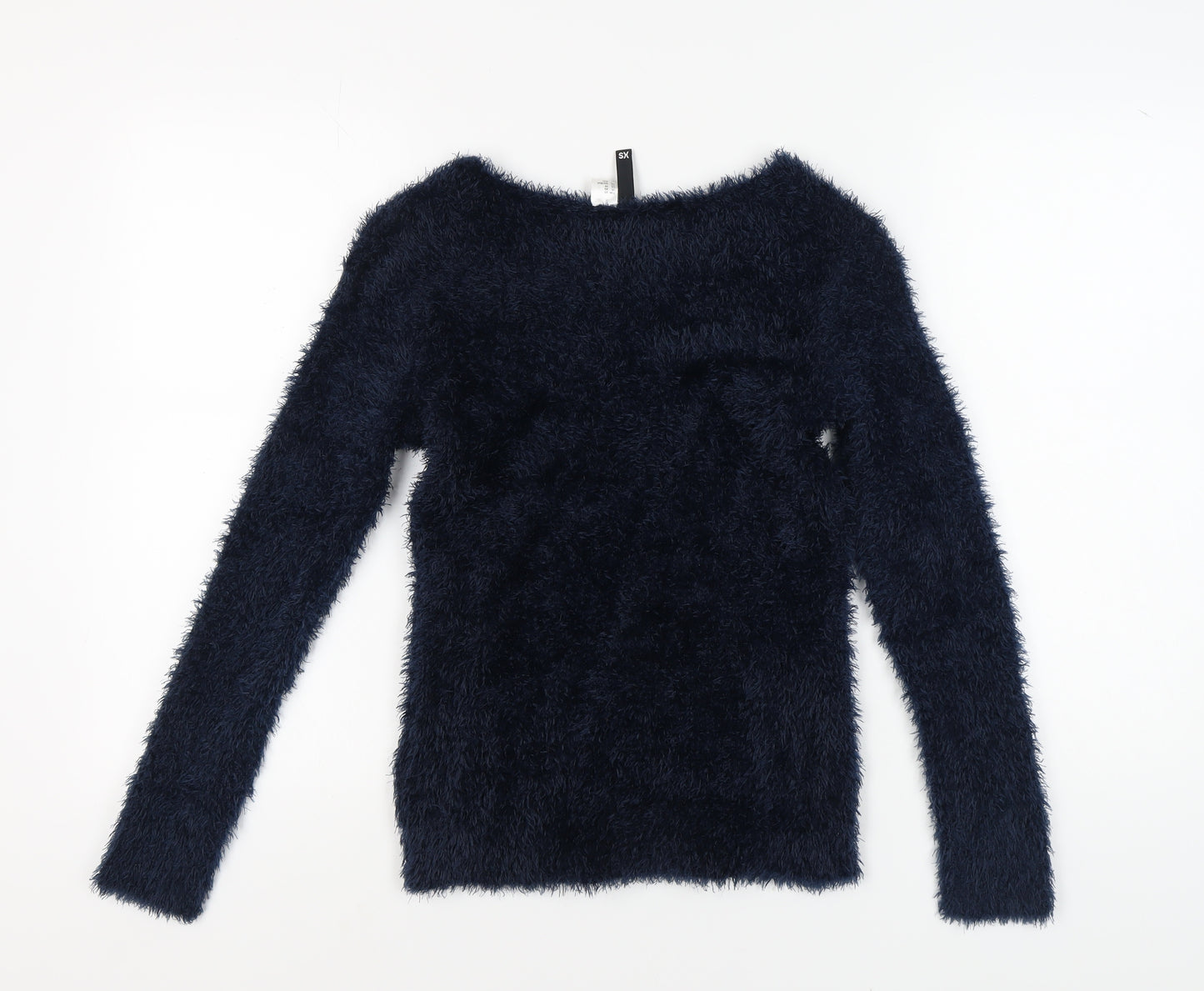 H&M Women's Blue XS Chunky-Knit Pullover Jumper