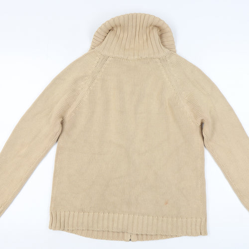Marks and Spencer Women's Beige Full Zip Jumper Size 14