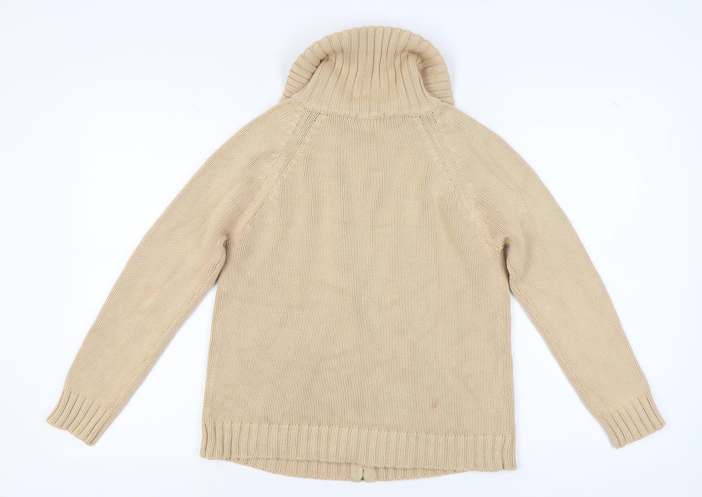 Marks and Spencer Women's Beige Full Zip Jumper Size 14