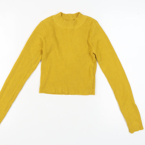Topshop Women's Yellow Pullover Jumper, Size 8