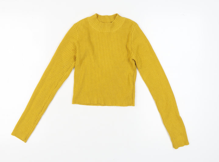 Topshop Women's Yellow Pullover Jumper, Size 8