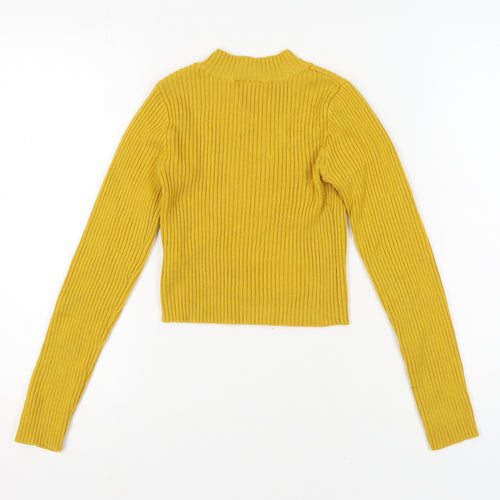 Topshop Women's Yellow Pullover Jumper, Size 8