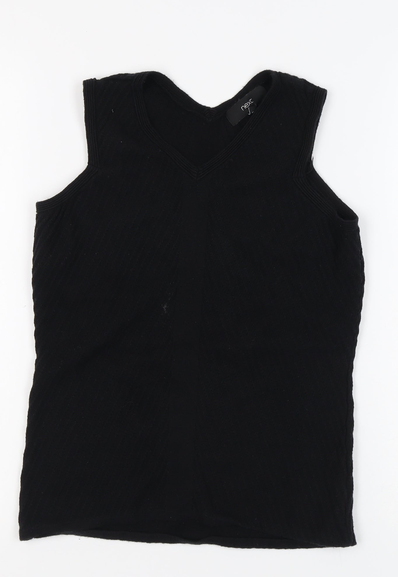 Next Women's Black Slim Fit V-Neck Tank UK 6
