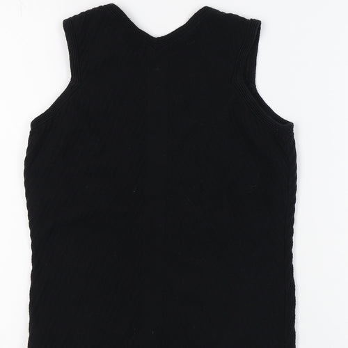 Next Women's Black Slim Fit V-Neck Tank UK 6