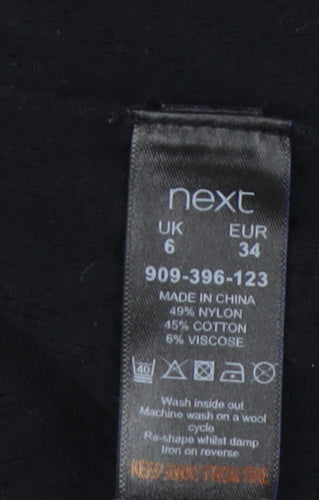 Next Women's Black Slim Fit V-Neck Tank UK 6