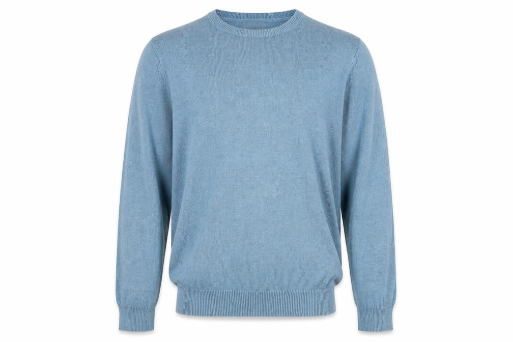 Front view of Marks & Spencer Men's Blue Cotton jumper L