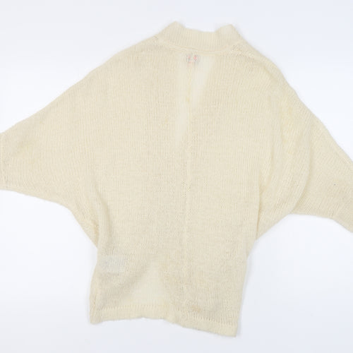 ONLY Women's Ivory Open-Knit Open Front Cardigan, Size S