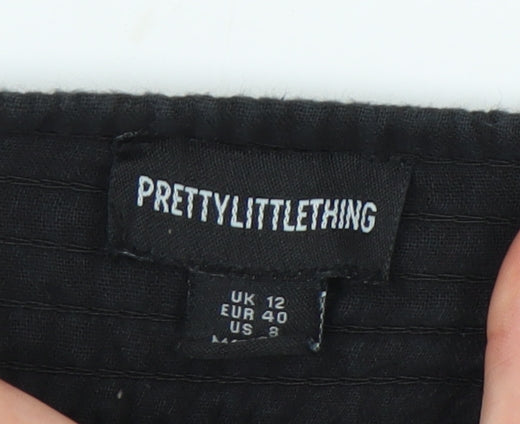PrettyLittleThing Women's Black Long Cotton Skirt Size 12