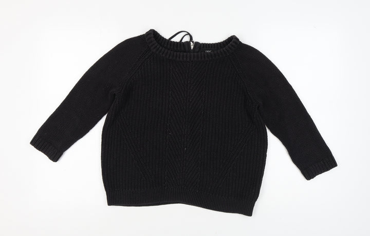 Next Women's Black Round Neck Pullover Jumper Size 6
