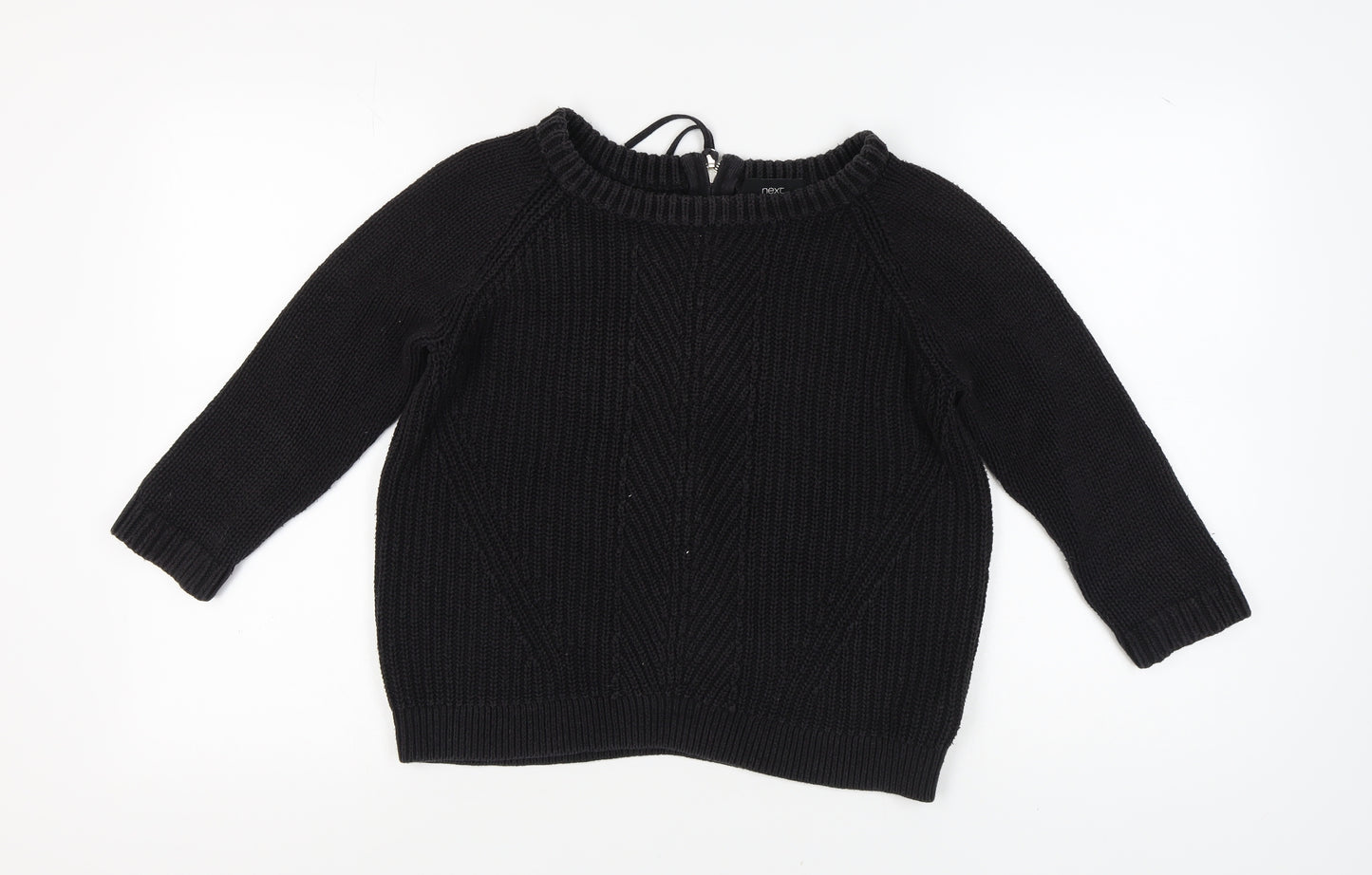 Next Women's Black Round Neck Pullover Jumper Size 6