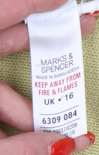 Marks & Spencer Women’s Green Size 16 Pullover Jumper