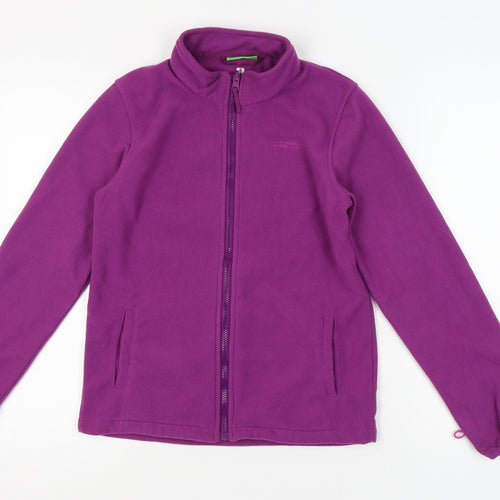Mountain Warehouse Girls Purple Fleece Jacket Size 13