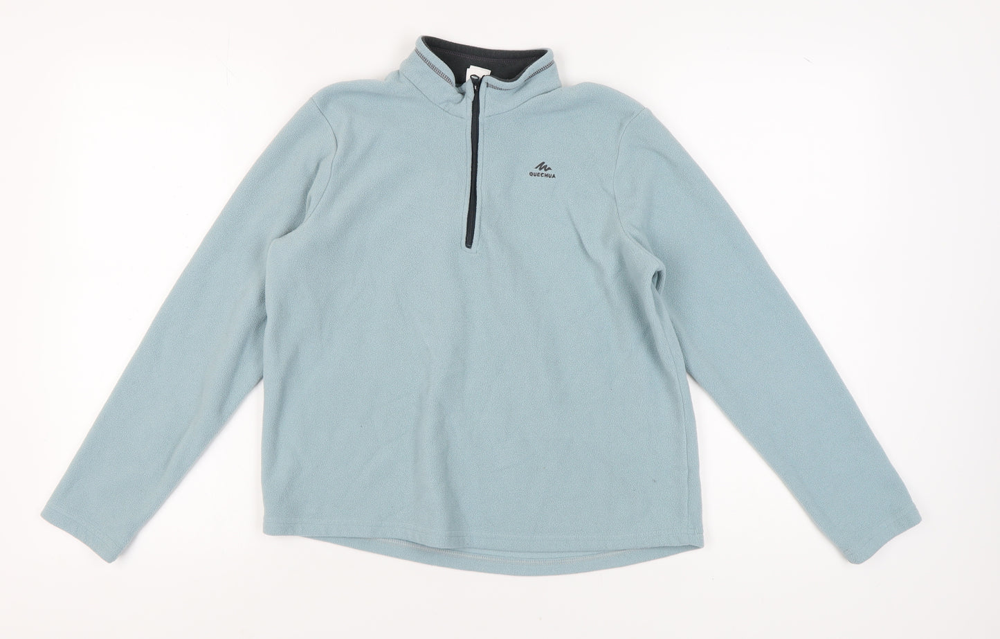 Quechua Unisex Kids Blue Fleece Sweatshirt, 14-15 Years, 1/2 Zip