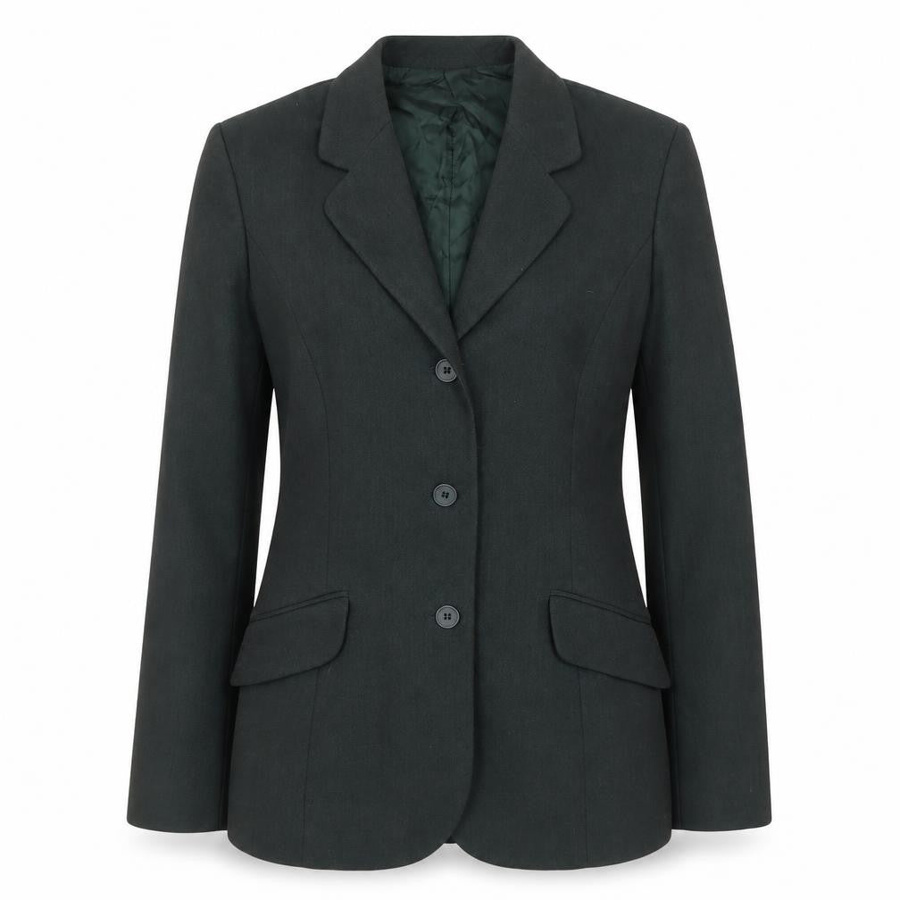 Front view of Laura Ashley Women’s Green Blazer, size UK 10, Vintage