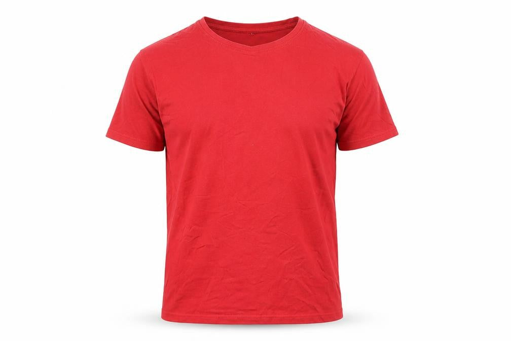 Front view of Tokyo Laundry Men's Red Crew Neck T-Shirt -, size L