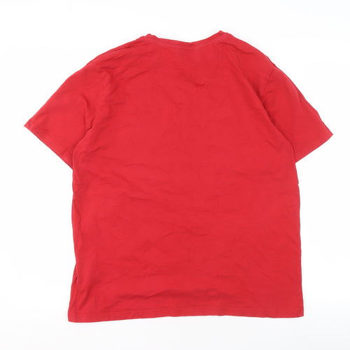 Tokyo Laundry Men's Red Crew Neck T-Shirt - Size L