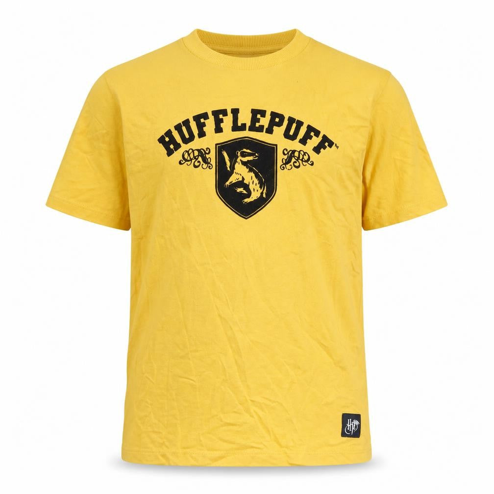 Harry Potter Hufflepuff Boys Yellow T-Shirt 8-9 Years Pullover Logo Graphic