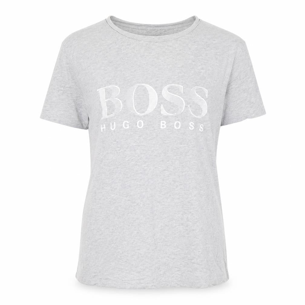 Hugo Boss Men's Grey Cotton Logo T-Shirt, Size S