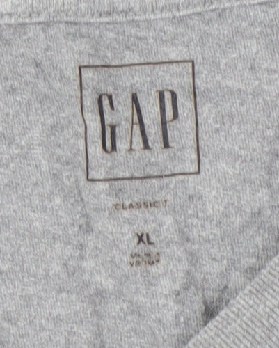 GAP Men's Grey Classic Fit Crew Neck T-Shirt XL