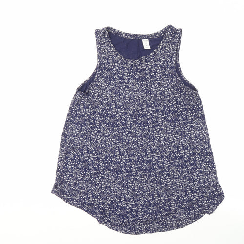 Old Navy Womens Blue Floral Tank Top M