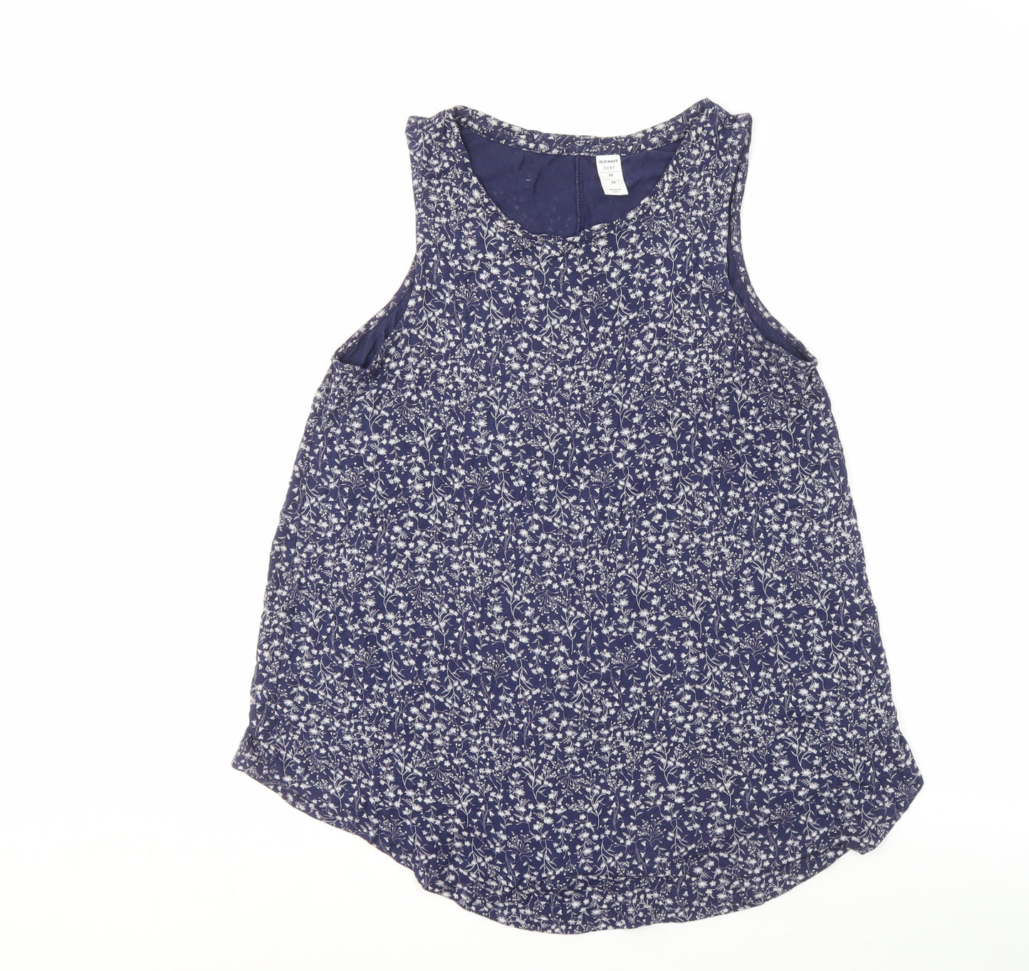 Old Navy Womens Blue Floral Tank Top M
