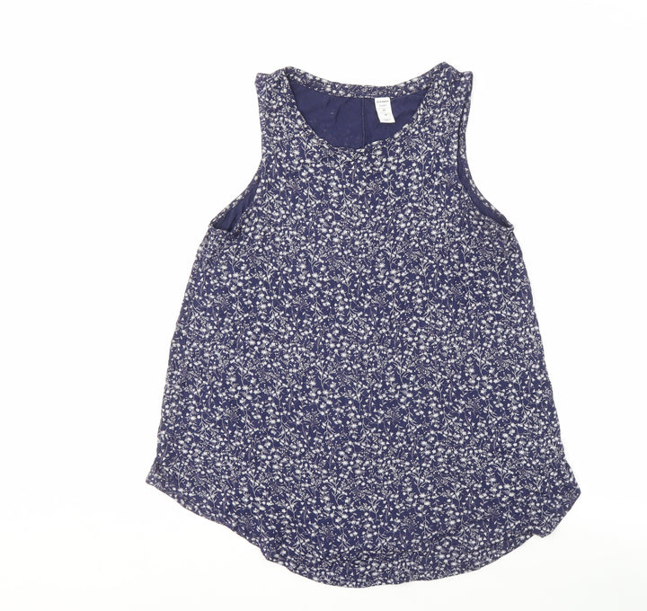 Old Navy Womens Blue Floral Tank Top M
