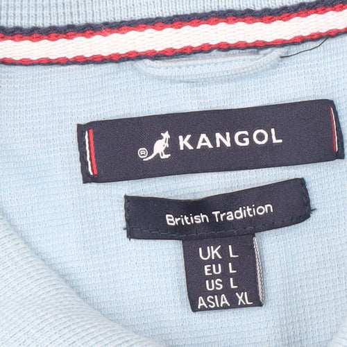 Kangol Men’s Blue Polo Shirt L Cotton Casual