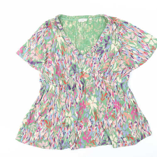 Fat Face Women's Multicoloured Floral Tunic Blouse, Size 12