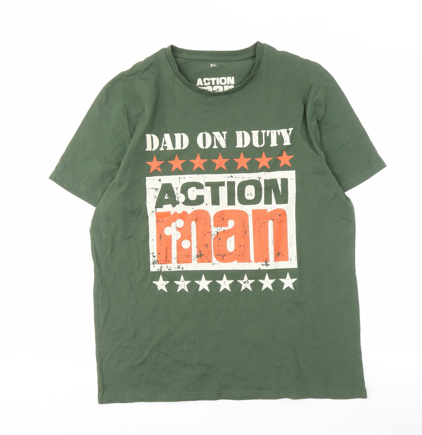 Action Man Men's Green XL Graphic T-Shirt