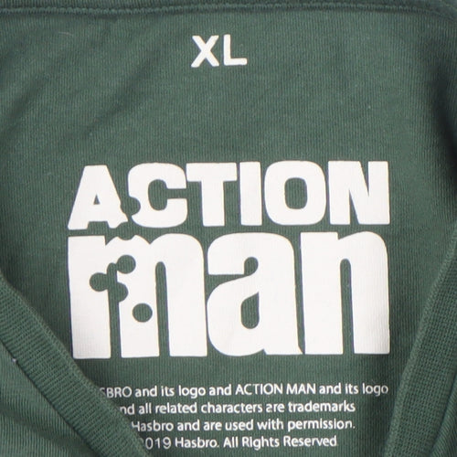 Action Man Men's Green XL Graphic T-Shirt