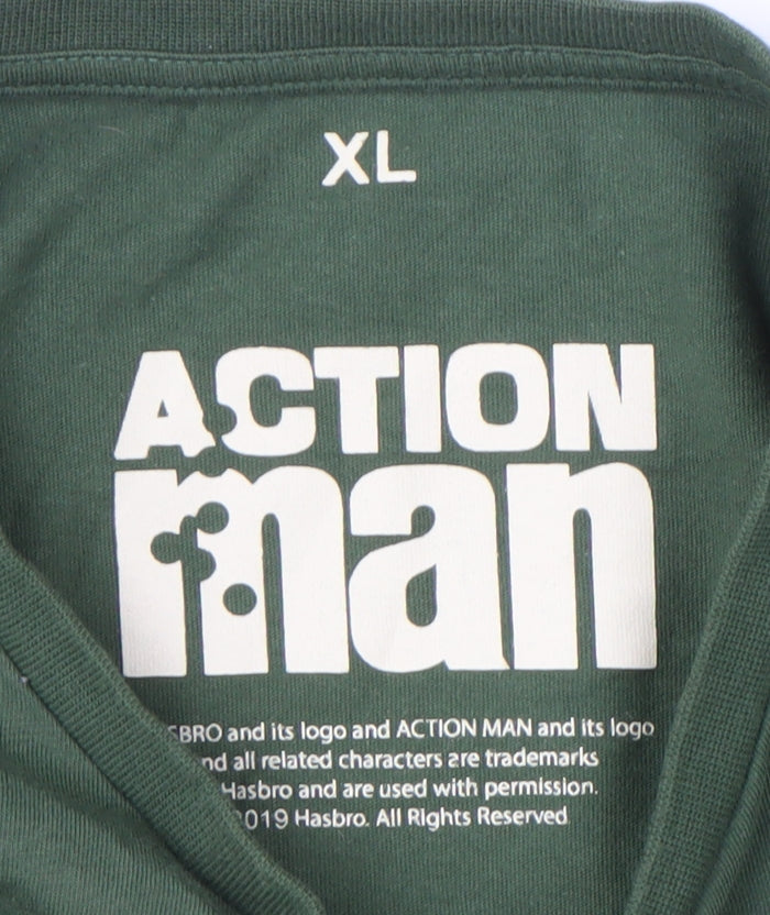 Action Man Men's Green XL Graphic T-Shirt