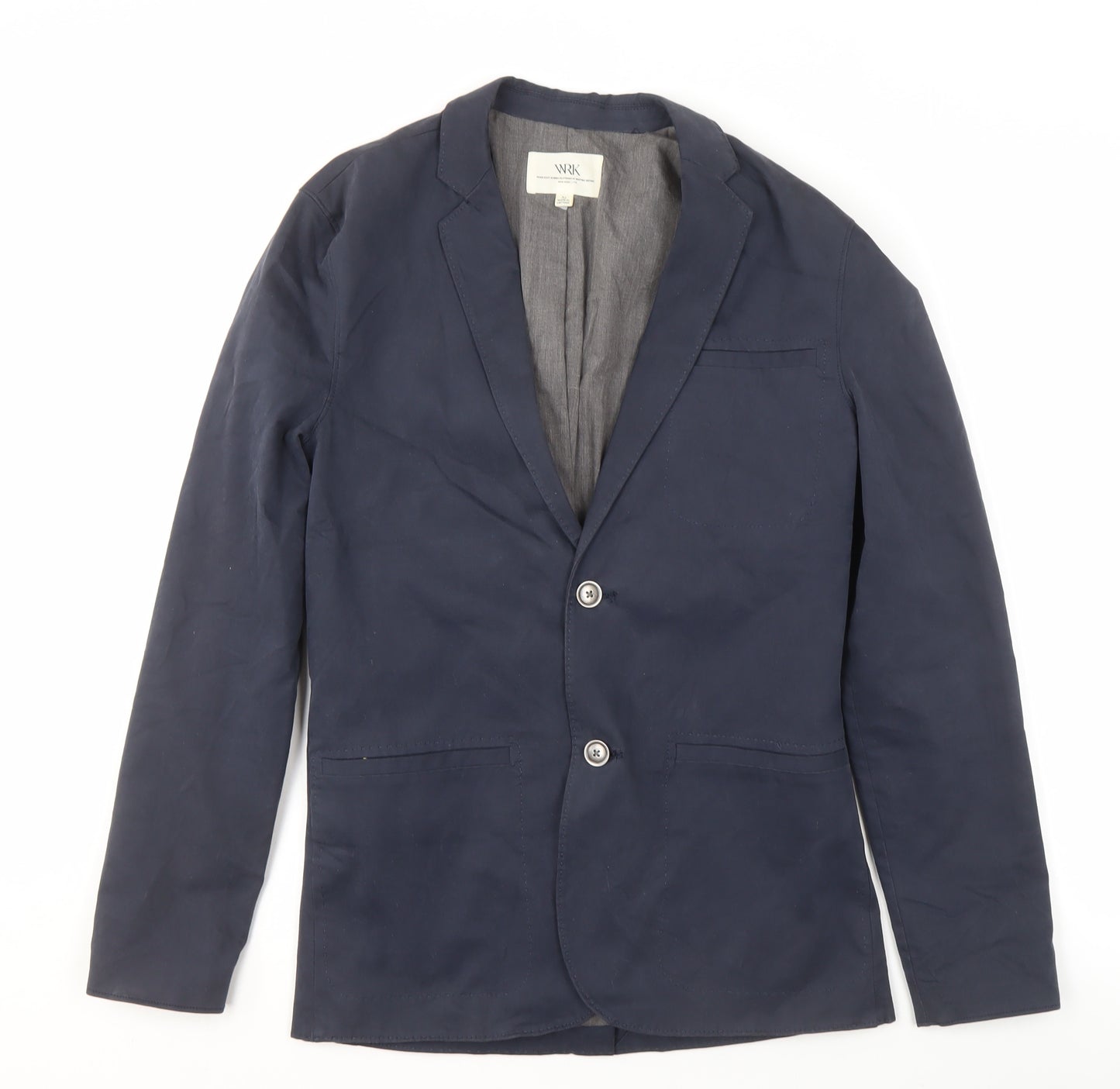 WRK Men's Blue Blazer Size 36 Regular Jacket