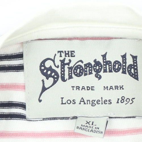 The Stronghold Men's XL Multicoloured Striped T-Shirt