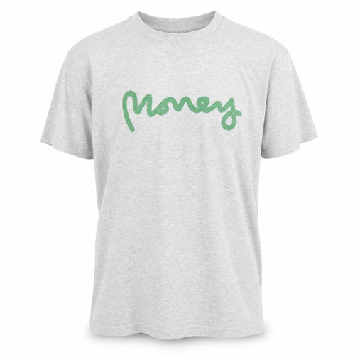 Money Men's Grey Cotton T-Shirt, Size M, Logo Accent