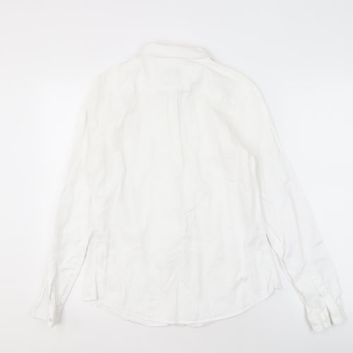Jack Wills Women's White Button-Up Shirt Size 12