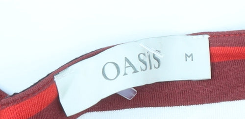 Oasis Women's Multicoloured Striped Ringer T-Shirt M