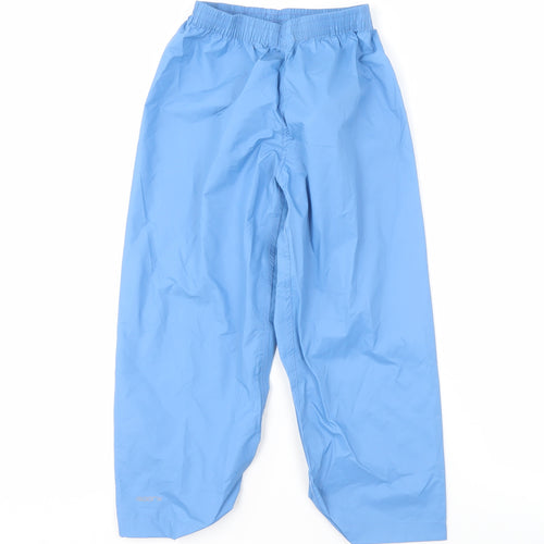 Mountain Warehouse Boys Blue Waterproof Rain Trousers Size 5