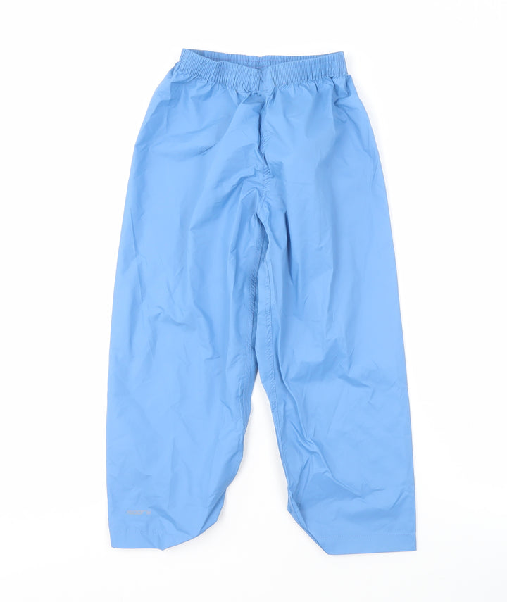 Mountain Warehouse Boys Blue Waterproof Rain Trousers Size 5