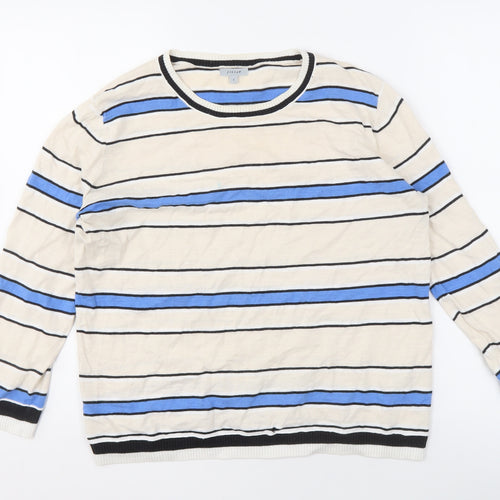 Jigsaw Women's Multicoloured Striped Pullover Jumper, Size S
