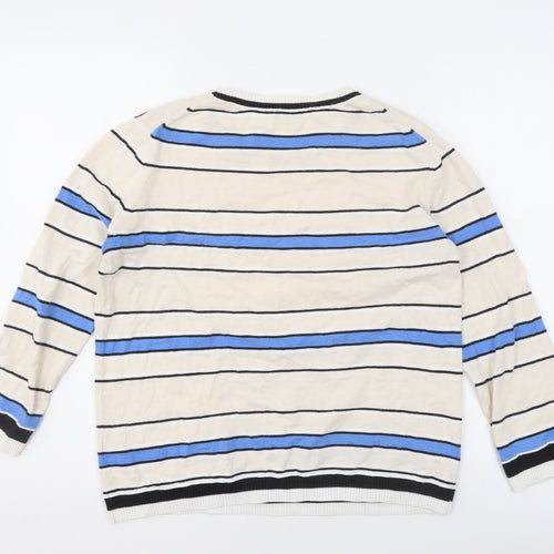Jigsaw Women's Multicoloured Striped Pullover Jumper, Size S
