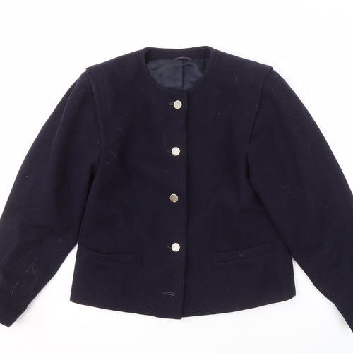 Alexon Women's Black Wool-Blend Buttoned Jacket
