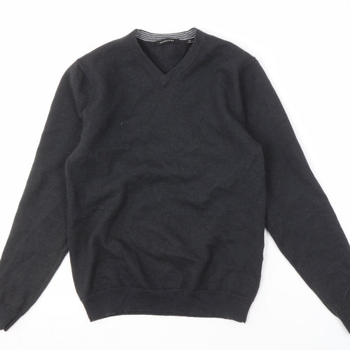 Hallensteins Men's Black Wool V-Neck Pullover M