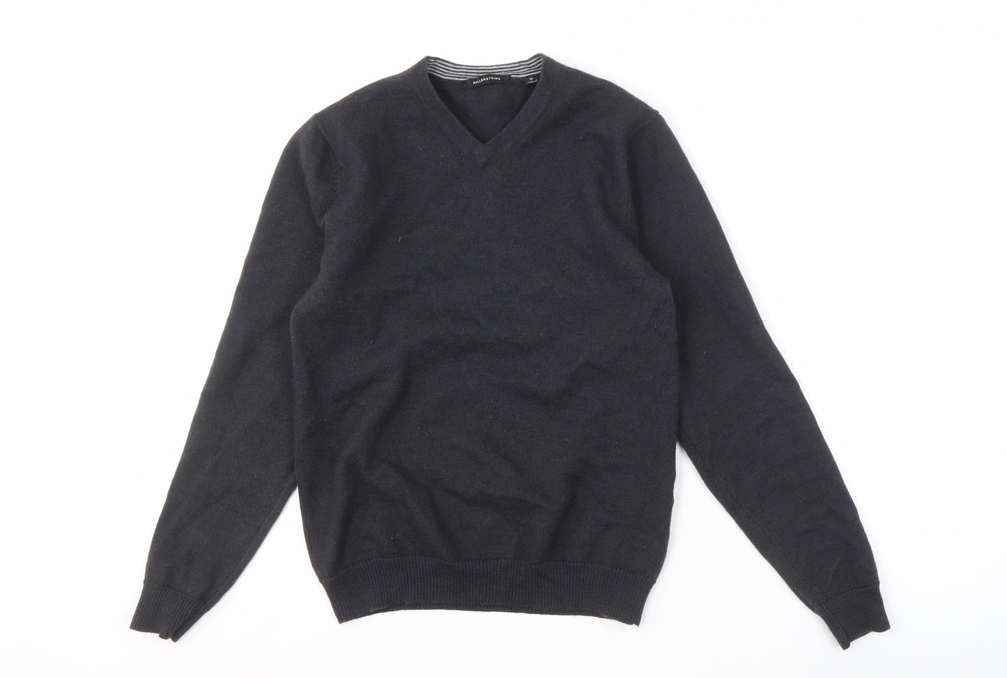 Hallensteins Men's Black Wool V-Neck Pullover M