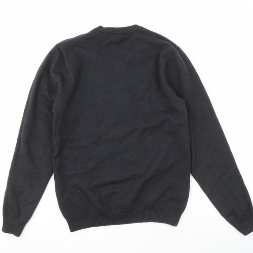 Hallensteins Men's Black Wool V-Neck Pullover M