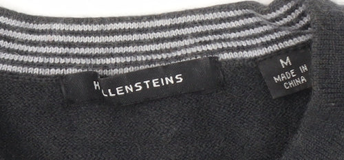 Hallensteins Men's Black Wool V-Neck Pullover M