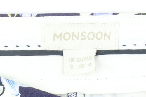 Monsoon Women's Floral Cropped Trousers, Size 8