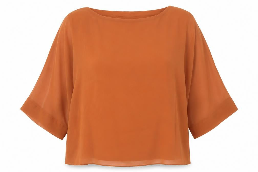 Front view of Wallis Women's Brown Blouse -, size M, Boat Neck, Solid