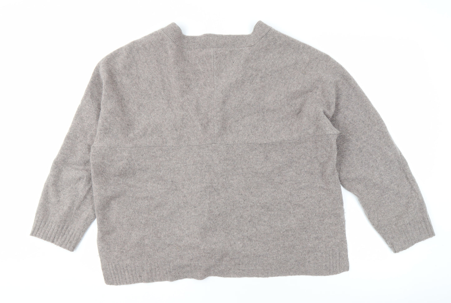 Whistles Women's Grey Merino Wool Cardigan M